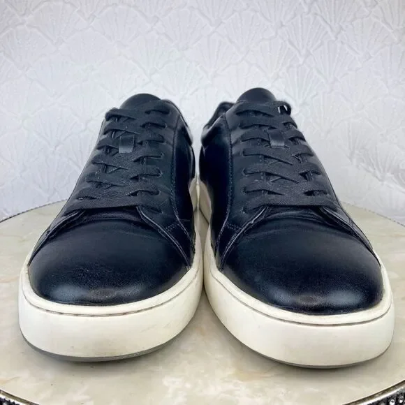 Nordstrom Rack Shoes Mens Sz 11 Black Ortholite Leather Comfort Casual Sneakers - Picture 3 of 13